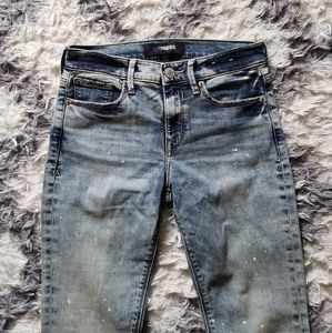 Express paint splattered skinny Jean's 0R